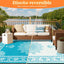 Alfombra patio 8x10ft plástico impermeable UV resistente
