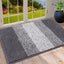 Tapete puerta entrada antiderrap absorbente 24x36pulg gris
