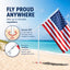 Mástil bandera portátil para camping playa 3x5" PVC