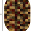 Alfombra área ovalada Gava 4x6ft multicolor