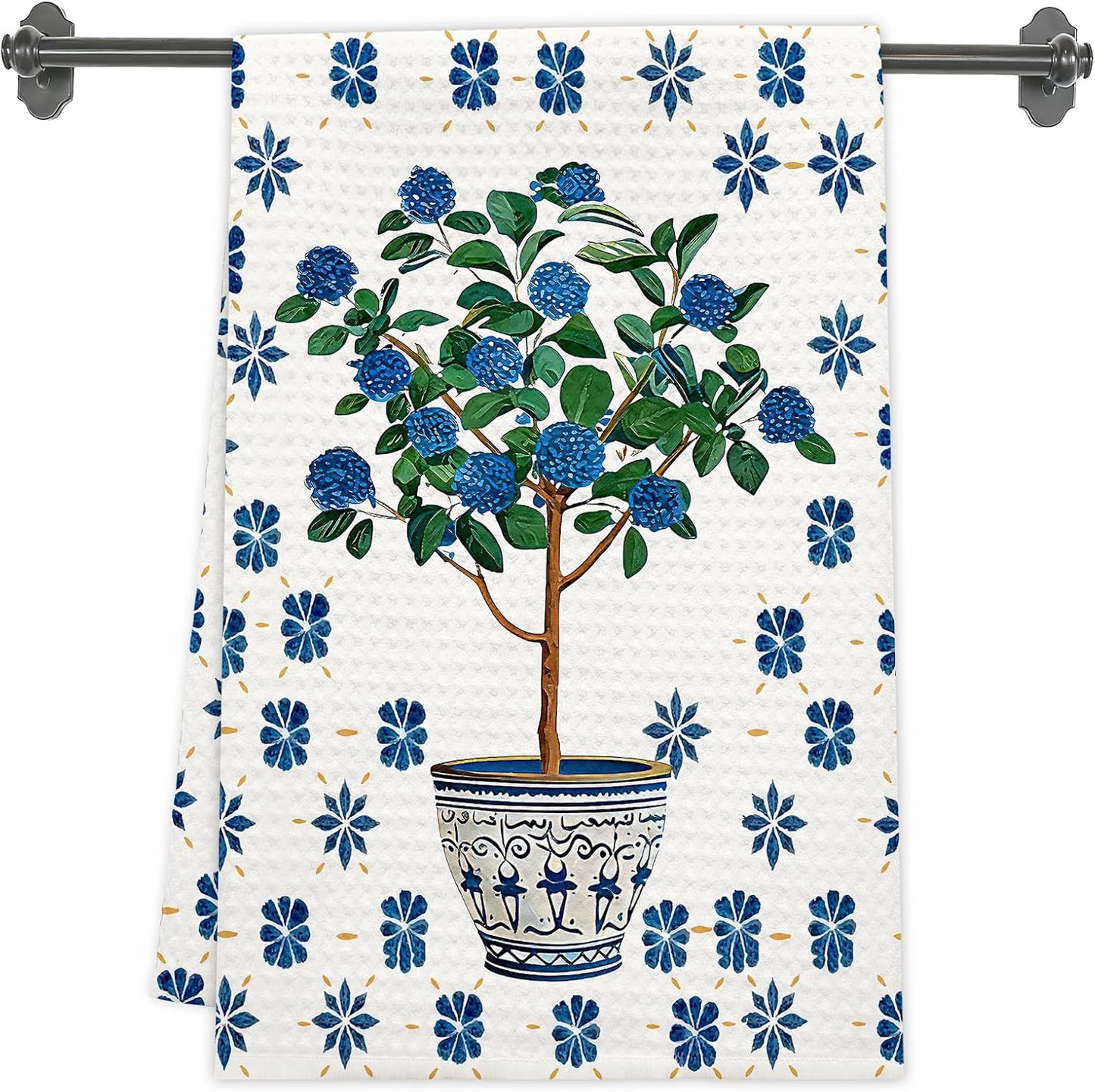 Toallas cocina flores chinoiserie suaves absorbentes baño rústicas