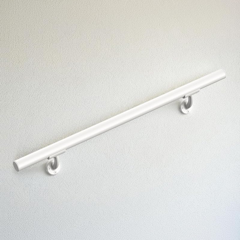 Pasamanos aluminio escaleras kit 10 ft blanco