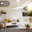 Ventilador techo 52pulg 3 aspas madera reversible patios