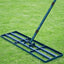 Rastrillo nivelador césped patio 45x10pulg mango acero 78pulg