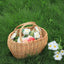 Cesta mimbre para picnic jardín cosecha mercado