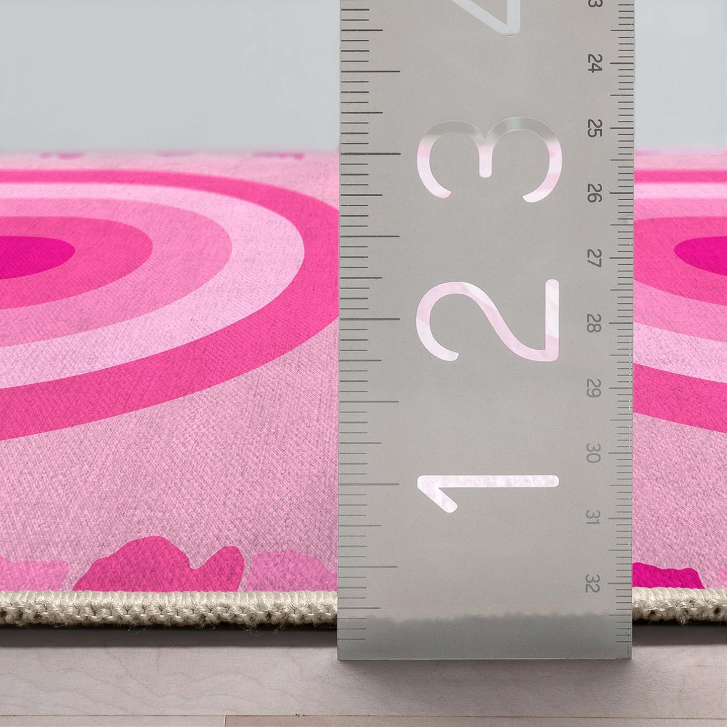 Alfombra lavable 5x7ft color rosa intenso