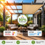 Tela sombra solar 90% 6x20ft para pérgola terraza UV
