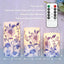 Velas LED sin llama porcelana azul y blanca con control