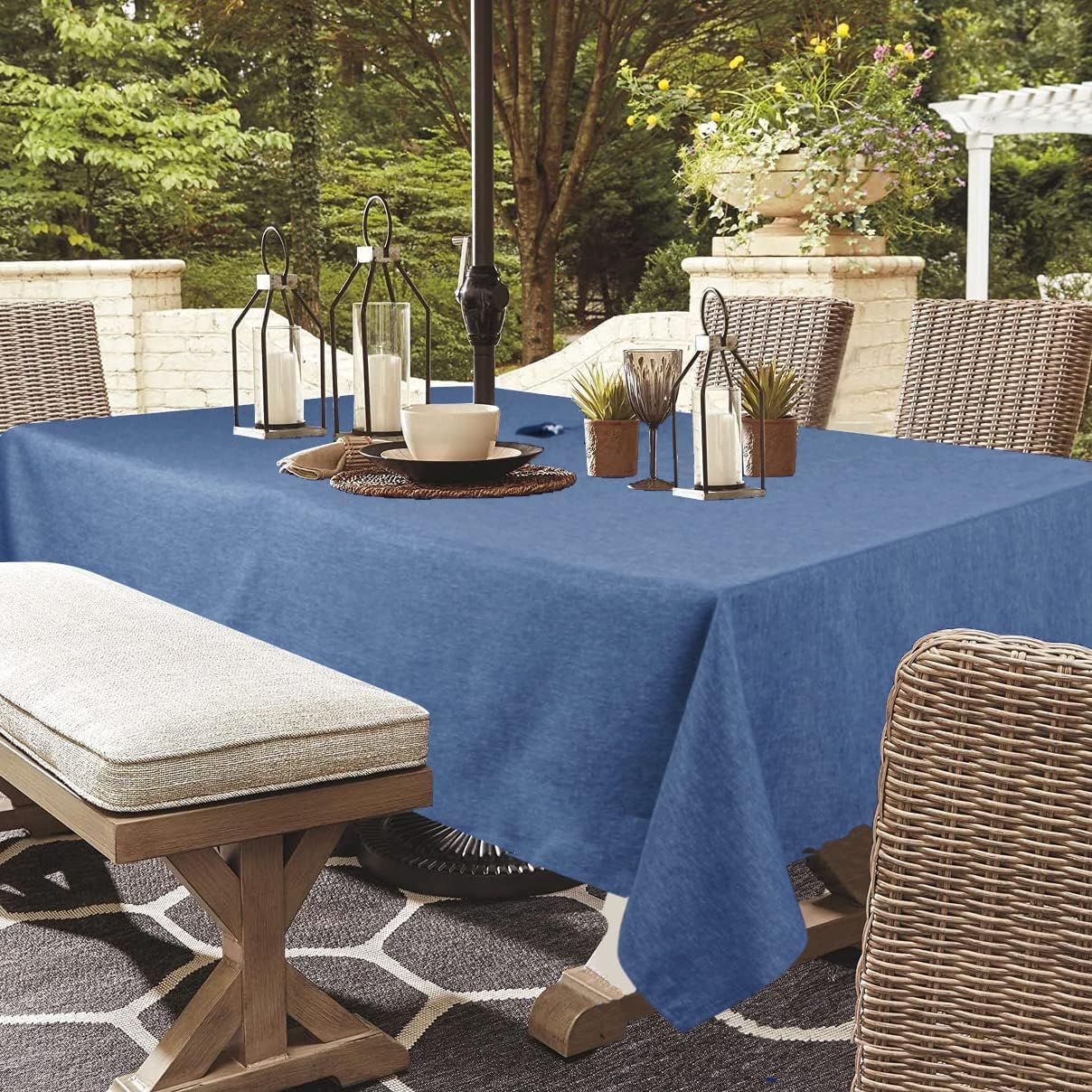 Mantel exterior poliéster impermeable con cremallera