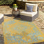 Alfombra área Dubái 5x8ft rectangular amarillo y azul
