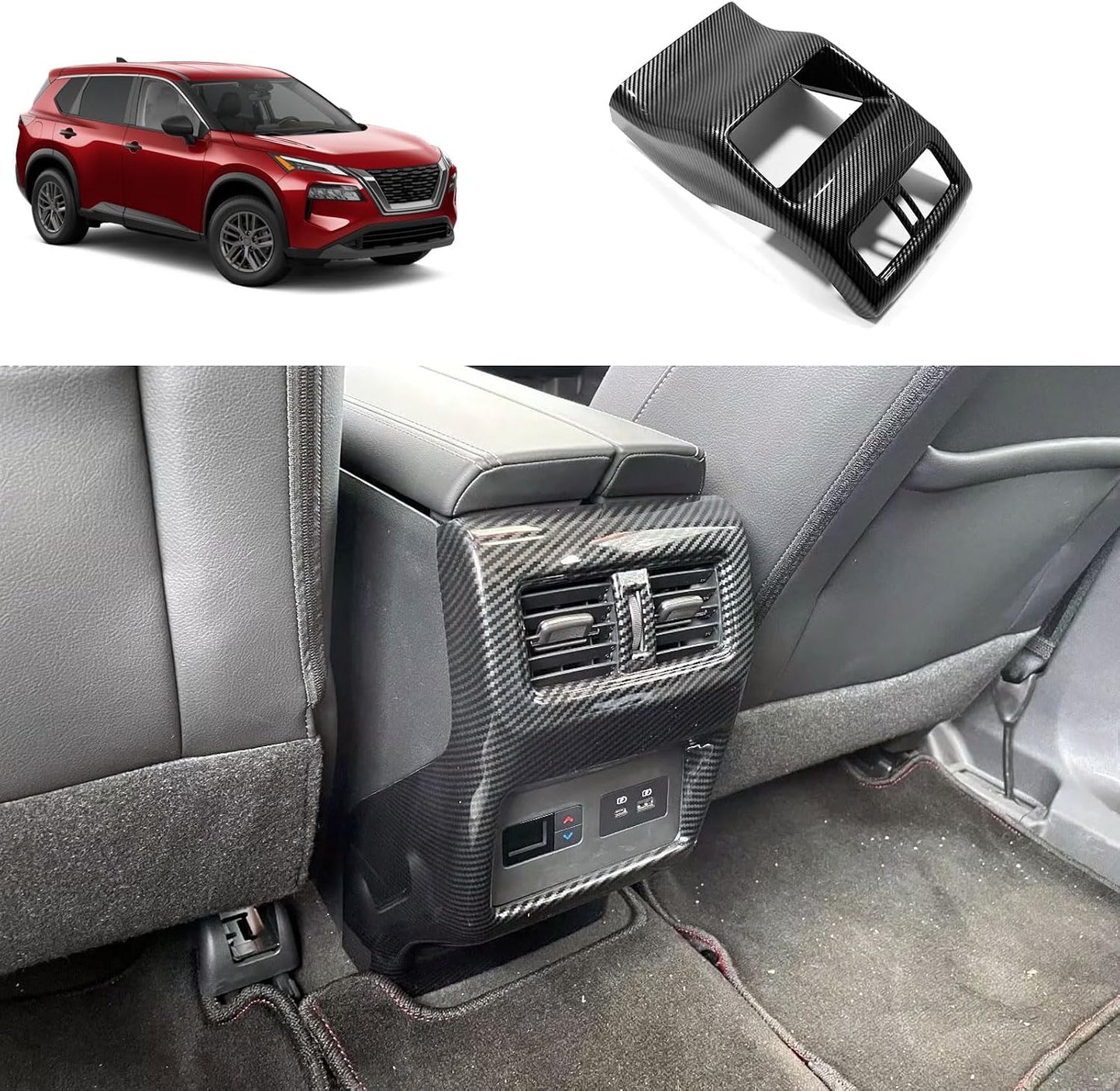 Cubierta ventilación trasera Nissan Rogue USB A/C
