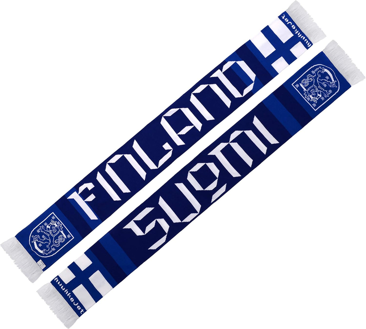 Bufanda punto HD fútbol Finlandia blanco azul
