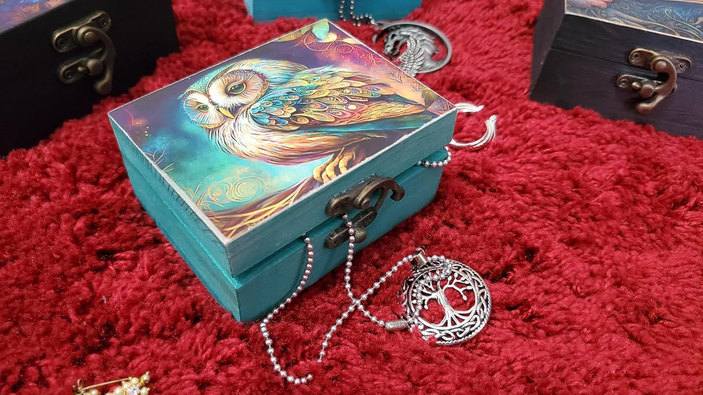 Caja de joyería búho para niñas y mujeres regalo San