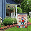 Bandera jardín God Bless America 12.5x18" doble cara