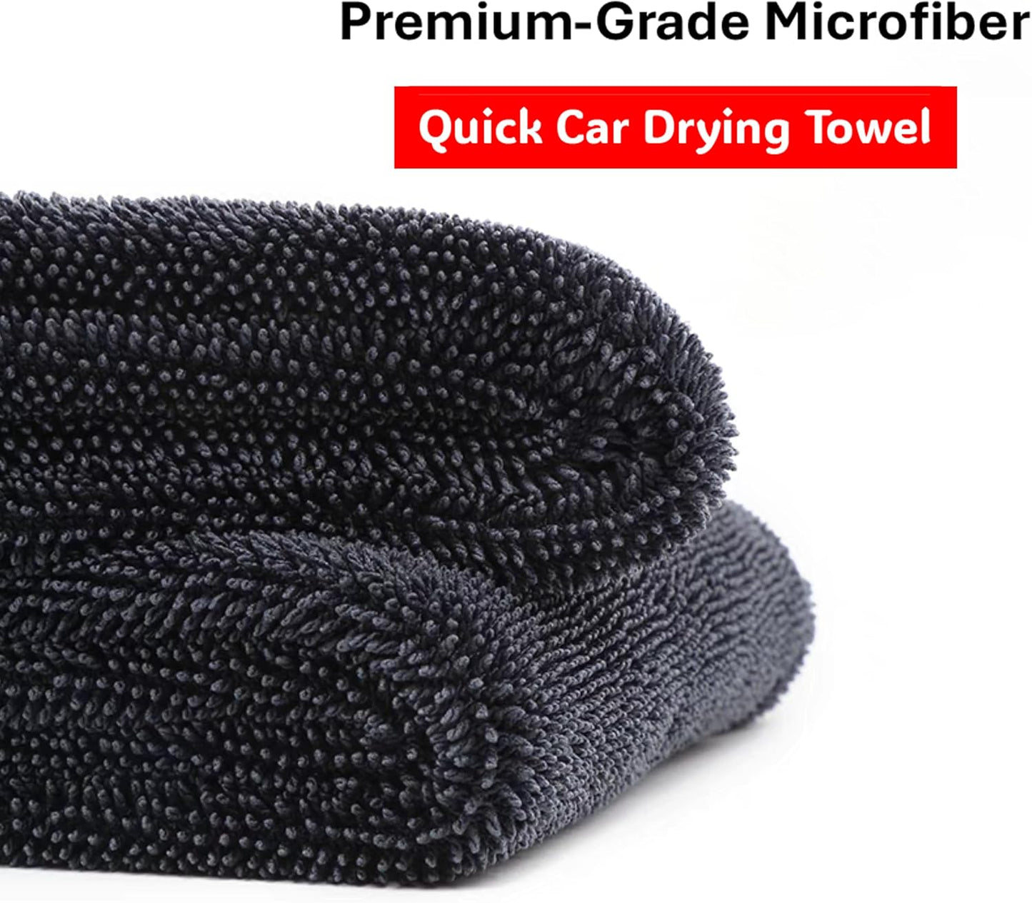 Toalla microfibra automóvil 24x36" 1200 GSM sin rayas