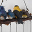 Campanillas de viento pájaros decoración jardín hogar azul