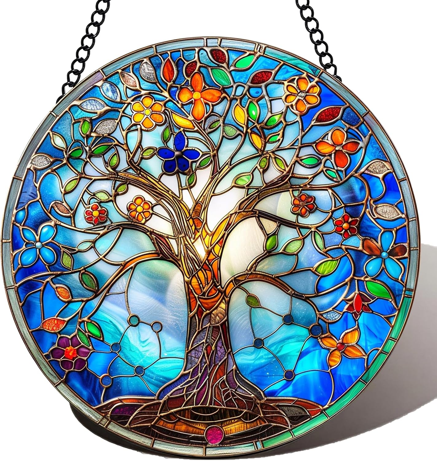 Atrapasoles colgante vitral 8pulg decoración hogar