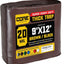 Lona 9x12ft polietileno impermeable UV resistente marrón/negro