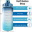 Botella agua sin BPA 64oz marcador motivacional fitness
