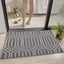 Alfombra puerta gris interior 20x31.5" bienvenida lavable