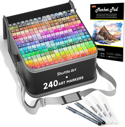 Set 240 colores marcadores artísticos doble punta