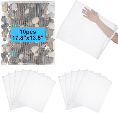 10 bolsas filtro plástico reutilizables para pecera acuario