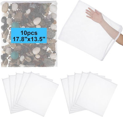 10 bolsas filtro plástico reutilizables para pecera acuario