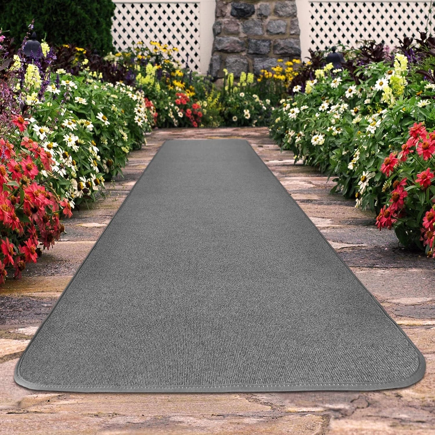 Alfombra exterior gris 4x20ft
