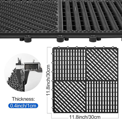 Cojín modular goma con agujeros drenaje terraza