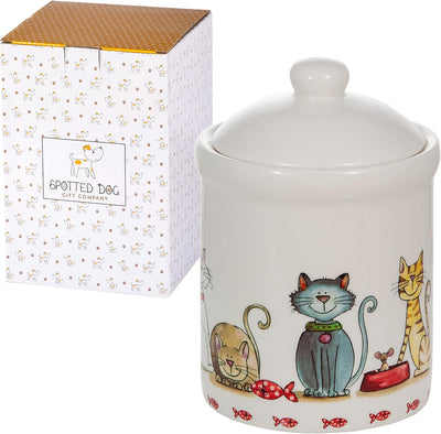 Tarro cerámica con tapa para gatos 35oz
