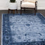 Alfombra botánica vintage 3x3x5x3 rectangular azul