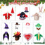 7 kits atuendos ganso 58cm bruja Santa pavo conejo