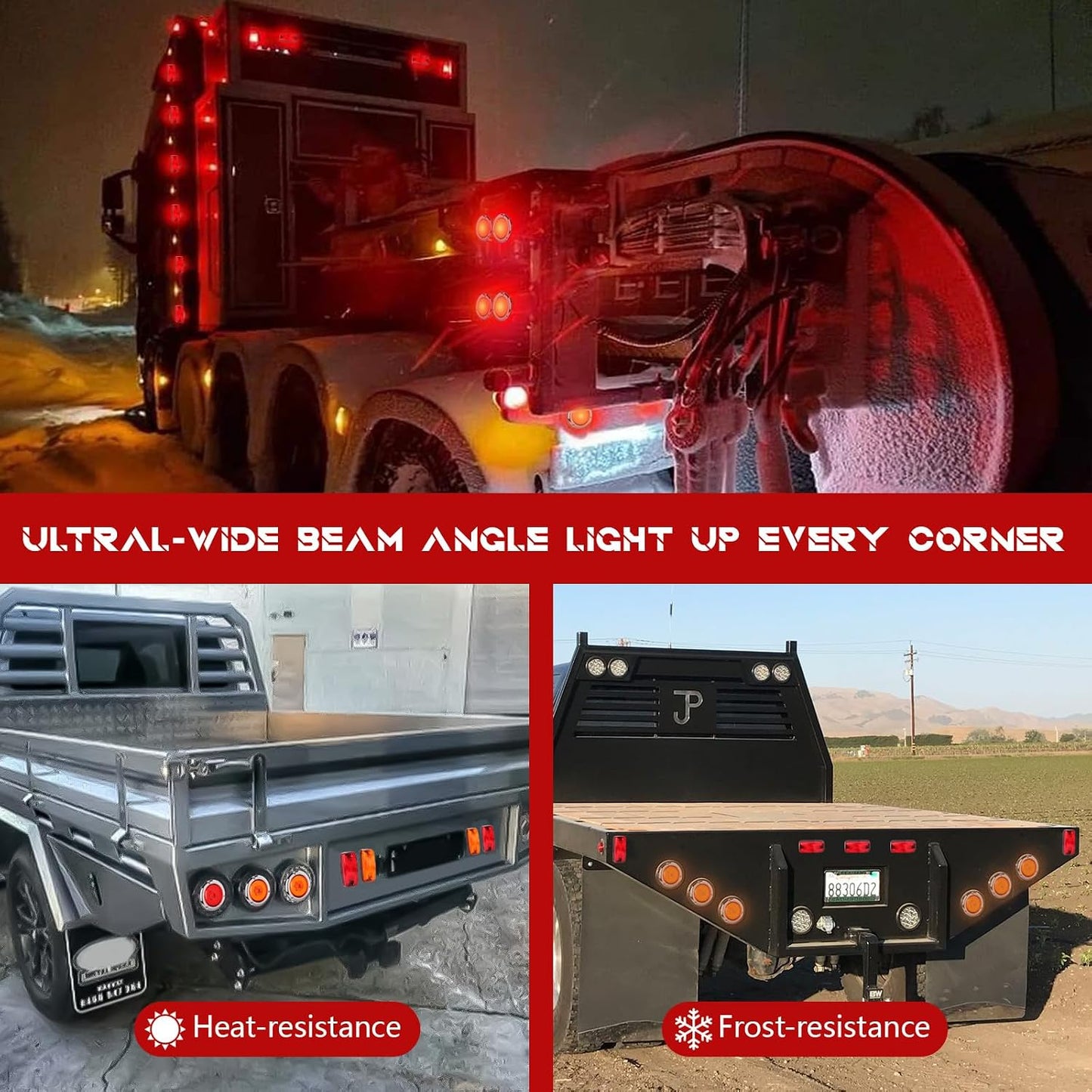 4 Luces marcador remolque IP67 halo neón 16"