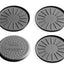 4 Pzas Posavasos Antideslizantes Negro