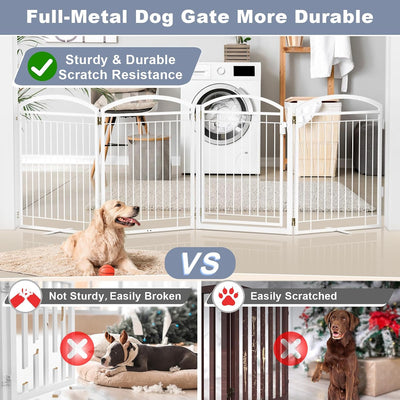 Puerta metal perro exterior e interior 96pulg ancha 32pulg