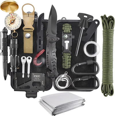 Kit supervivencia 22en1 para hombres Navidad profesional