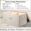 Cajas apilables plegables decorativas 75qt beige