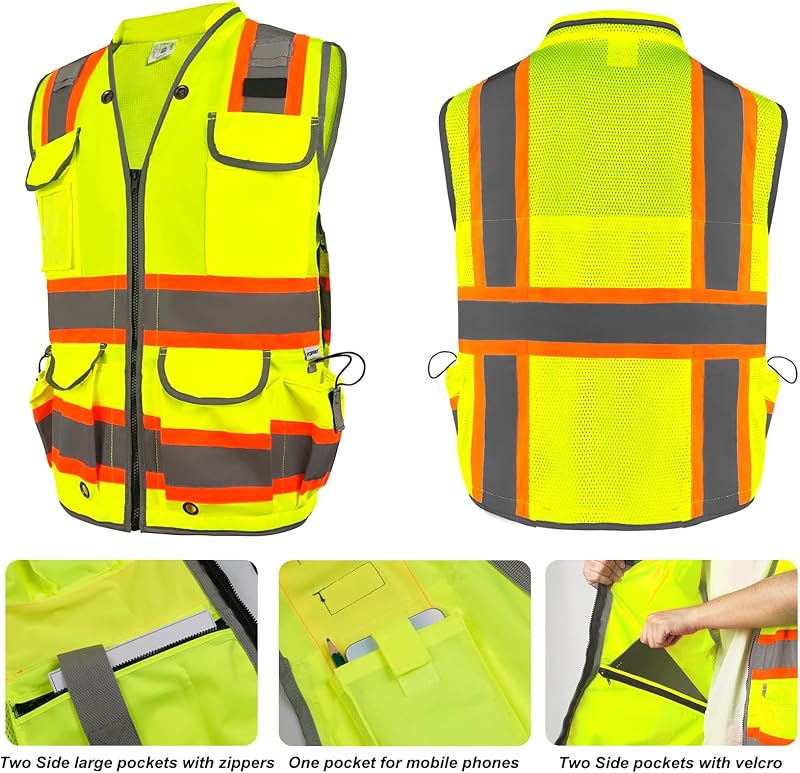 Chaleco seguridad reflectante clase 2 alta visibilidad