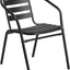 Silla apilable metal negro listones aluminio