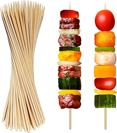 Brochetas bambú 12pulg para asar 100 pcs