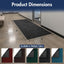 Alfombra entrada 4x8ft cepillo carbón resistente