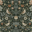 Papel tapiz vintage William Morris 17.5x591pulg verde y negro