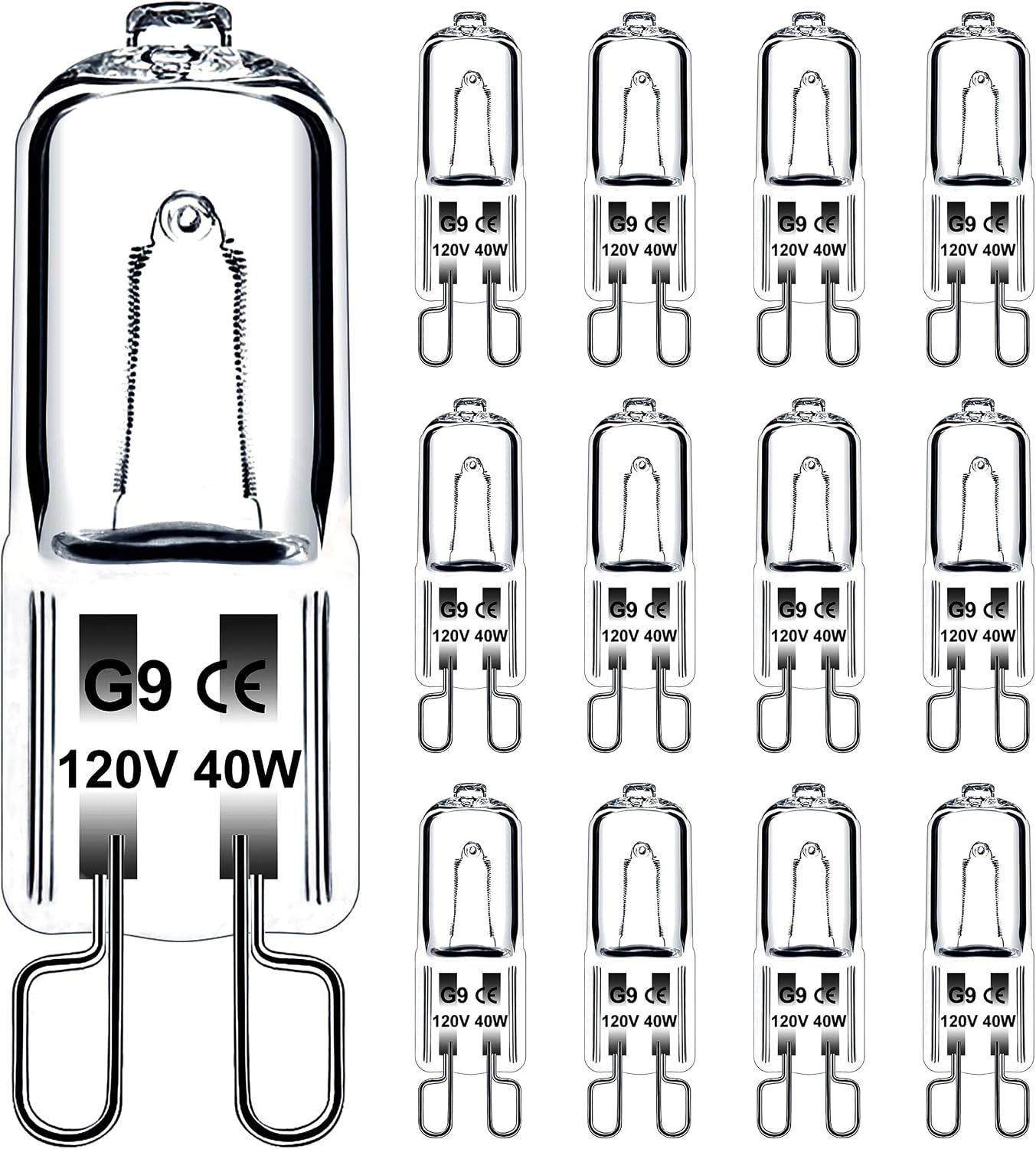 Bombillas G9 40W 12 Pzas para Horno Microondas Campana