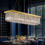 Candelabro cristal dorado 8 luces para comedor sala
