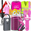 Kit emergencia carretera auto camión cables puente rosa