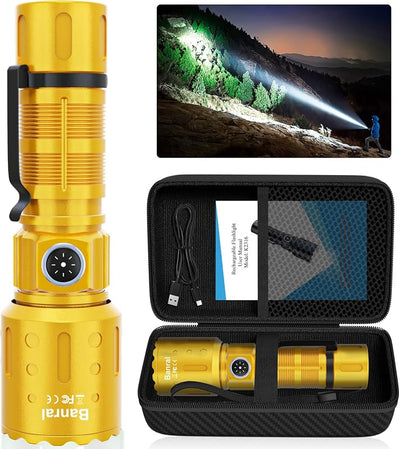 Linterna recargable 1500lúmenes 6 modos LED táctica impermeable