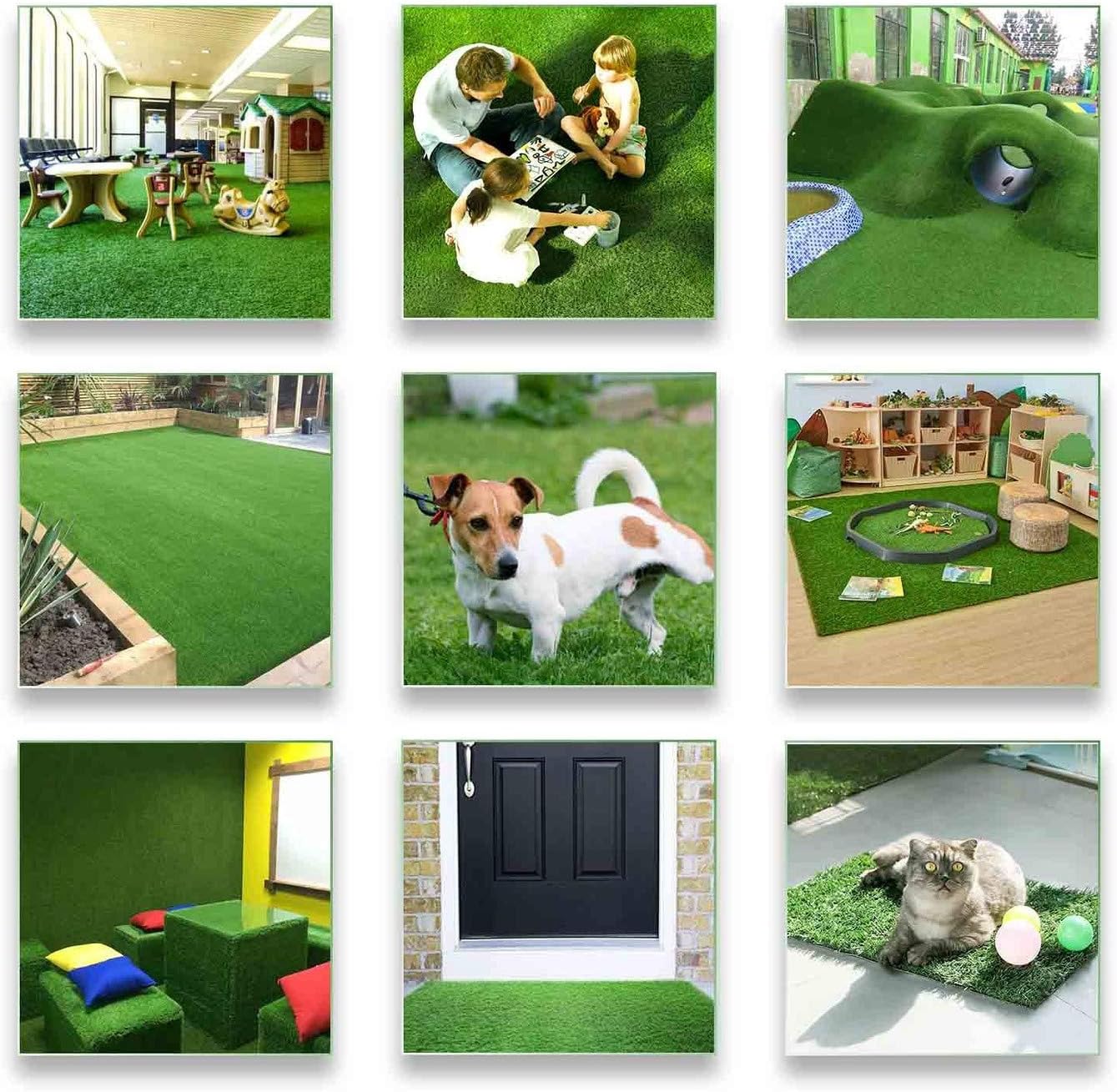 Césped artificial 8x10ft para jardín patio interior
