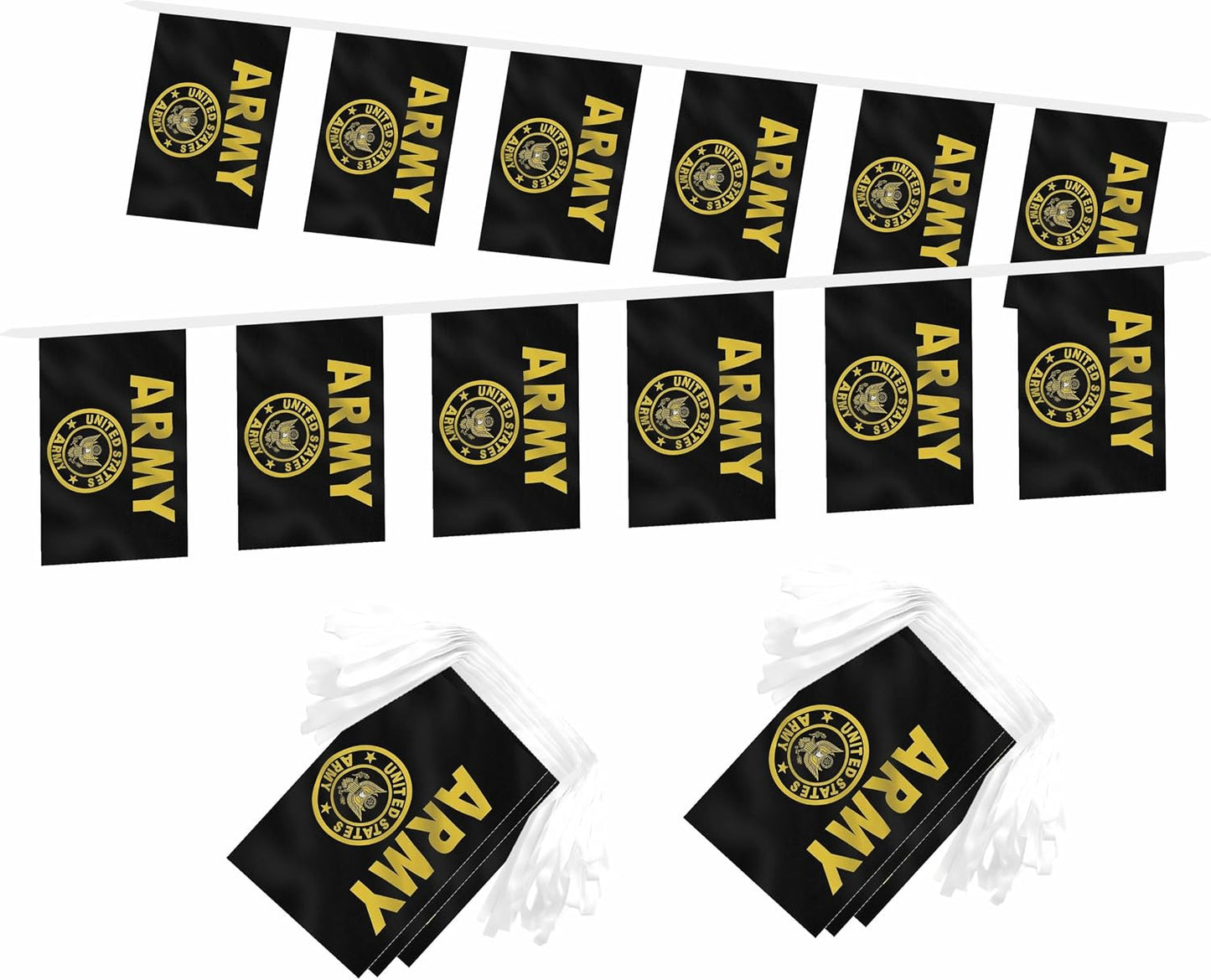 2 Banderas Militares Mini Escudo Dorado Ejército EE.UU.