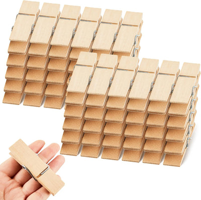 90 Pinzas Madera Anchas 2.83pulg para Ropa y Manualidades