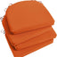 4 Cojines silla patio resistentes agua 17x16pulg naranja